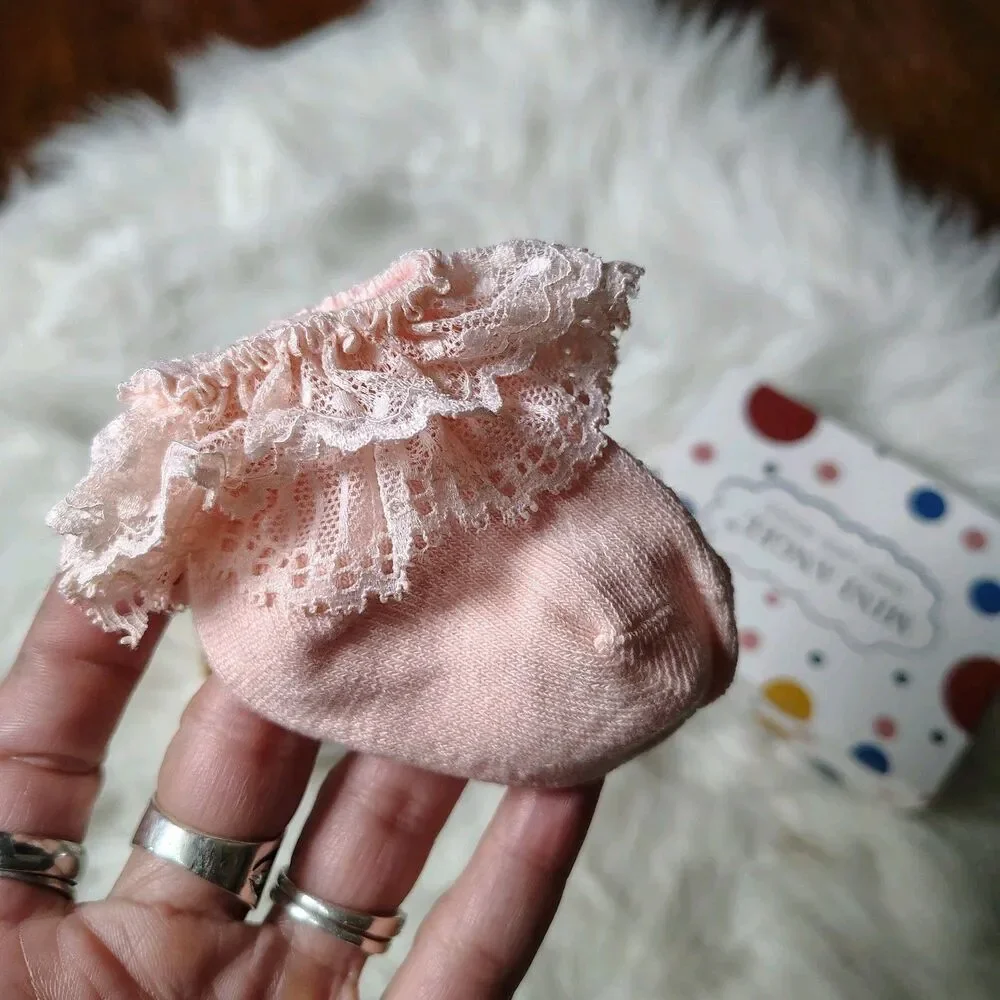 Baby Lace Socks 5pk Mini Angel Size 3-6m New